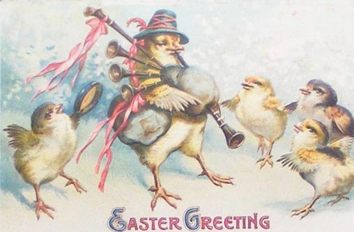 Only the cool chicks play bagpipes - at Easter in 1913