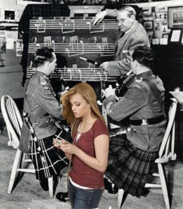 Willie Ross teaching Donald MacLeod and John A MacLellan (and not the texter)